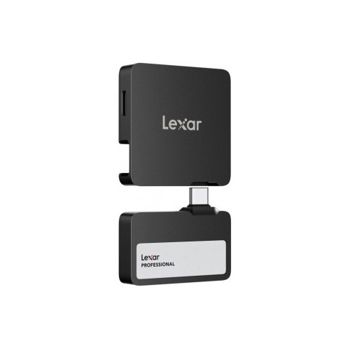 19128-LEXAR PROFESSIONAL GO EXTERNAL PORTABLE SSD 2TB,USB3.2 GEN2 UP TO 1050MB/S READ AND 1000MB/S WRITE CON HUB 4-PUERT